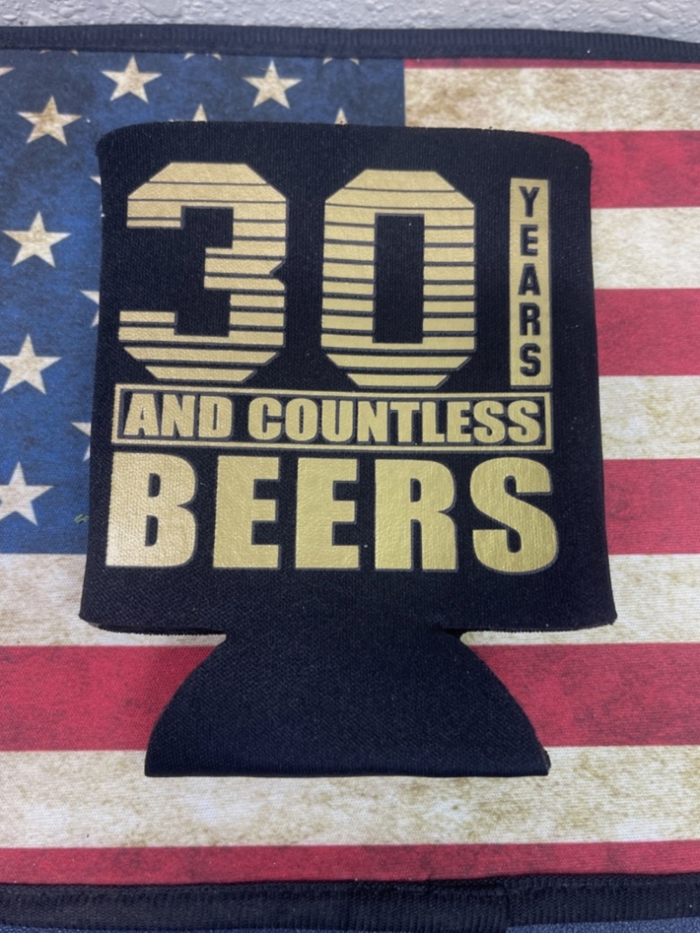 30 Years and Countless Beers Can Koozie Bottle and Can Insulator, Birthday